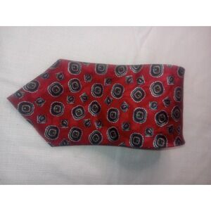 Hamilton Collection Red, Blue Abstract USA Silk Neck Tie 3 1/4 4075